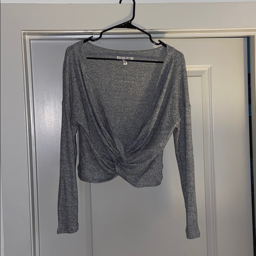 Express soft twist sweater top
